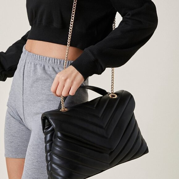 Black Elegant Women's Shoulder Bag - Picture 3 of 5